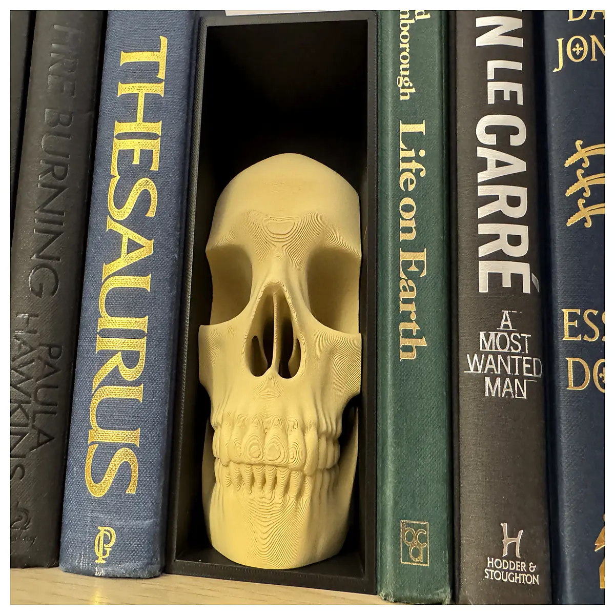 gothic skull bookends metal rock horror decor for shelves dark academia aesthetic room accessories