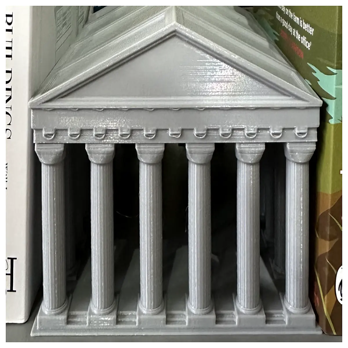 Small Greek Temple Model Book Stand Sculpture Decorative Item Home Office Shelf Ornament Greek Mythology Display