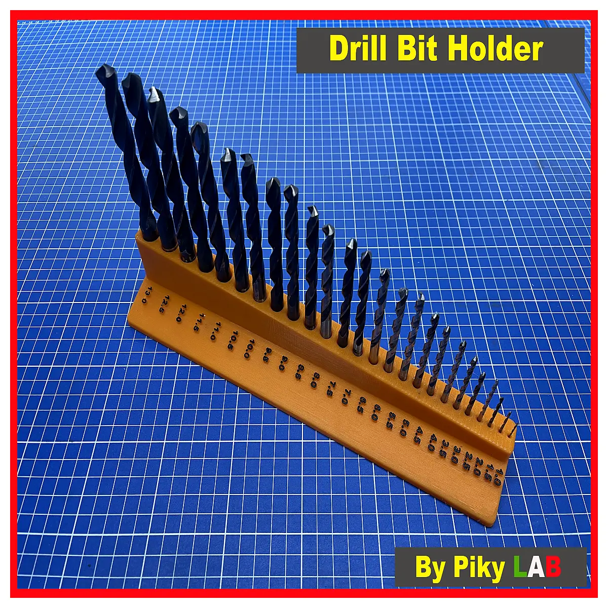 magnetic drill bit organizer rack holder for toolbox cabinet wall mounted storage