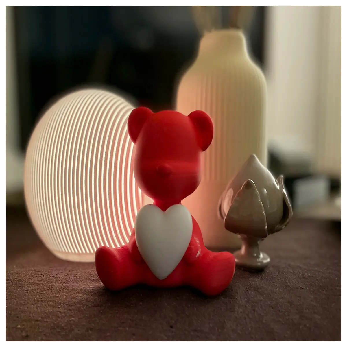 printed hug bear valentines day her him romantic long distance relationship anniversary present love
