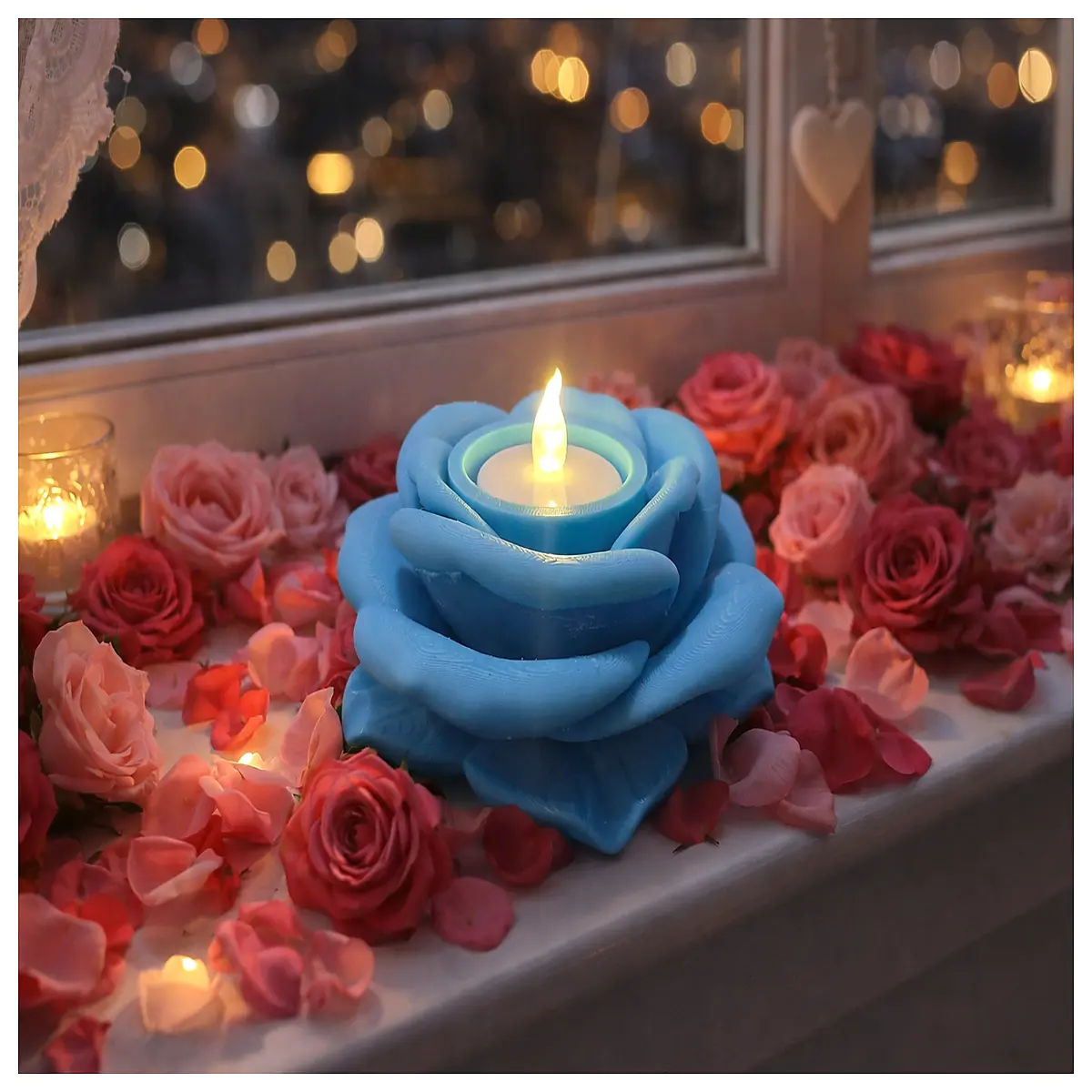 rustic metal rose candle holder centerpiece for wedding table decor romantic dinner party supplies
