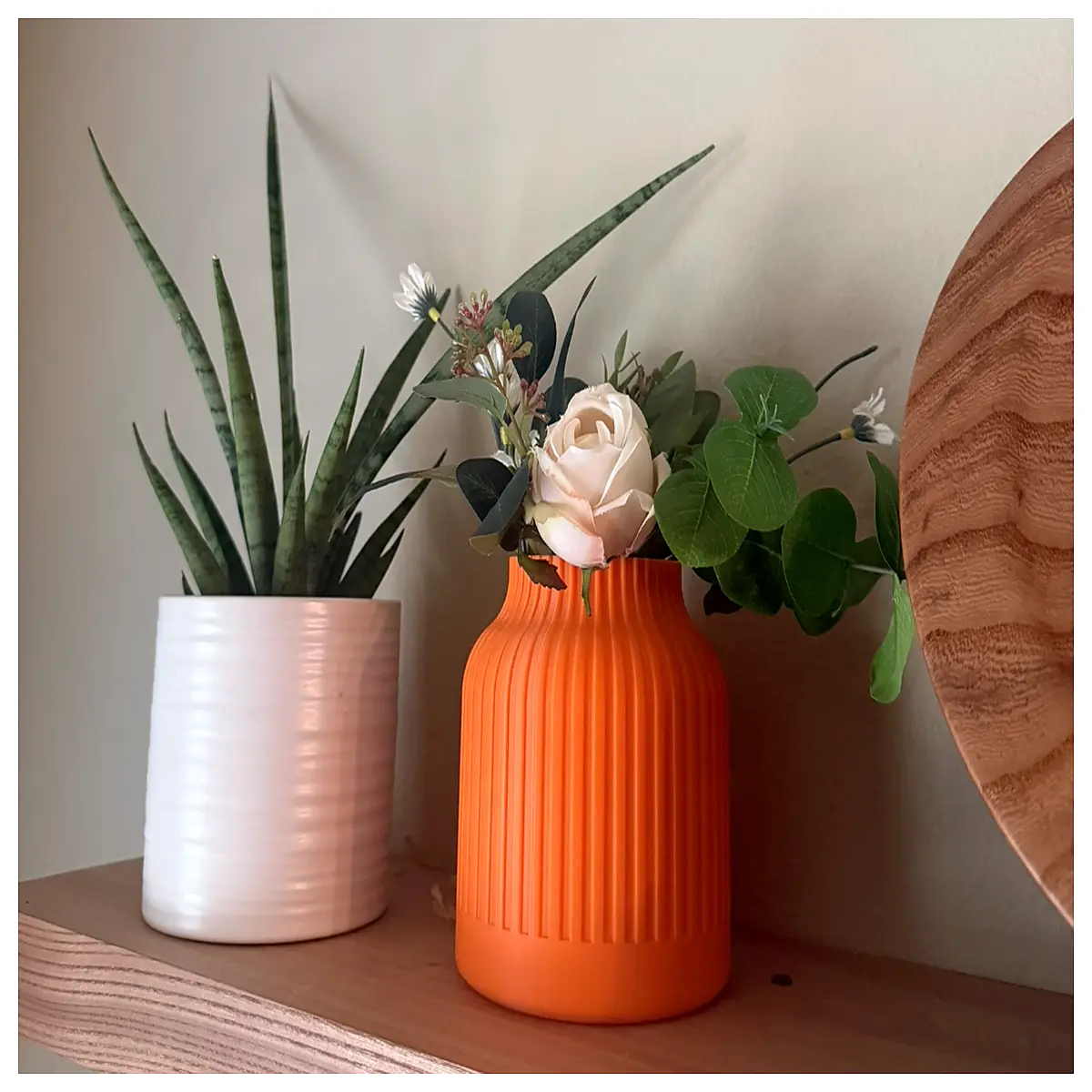 japandi style ceramic vase minimalist home decor modern living room centerpiece neutral tone table accent