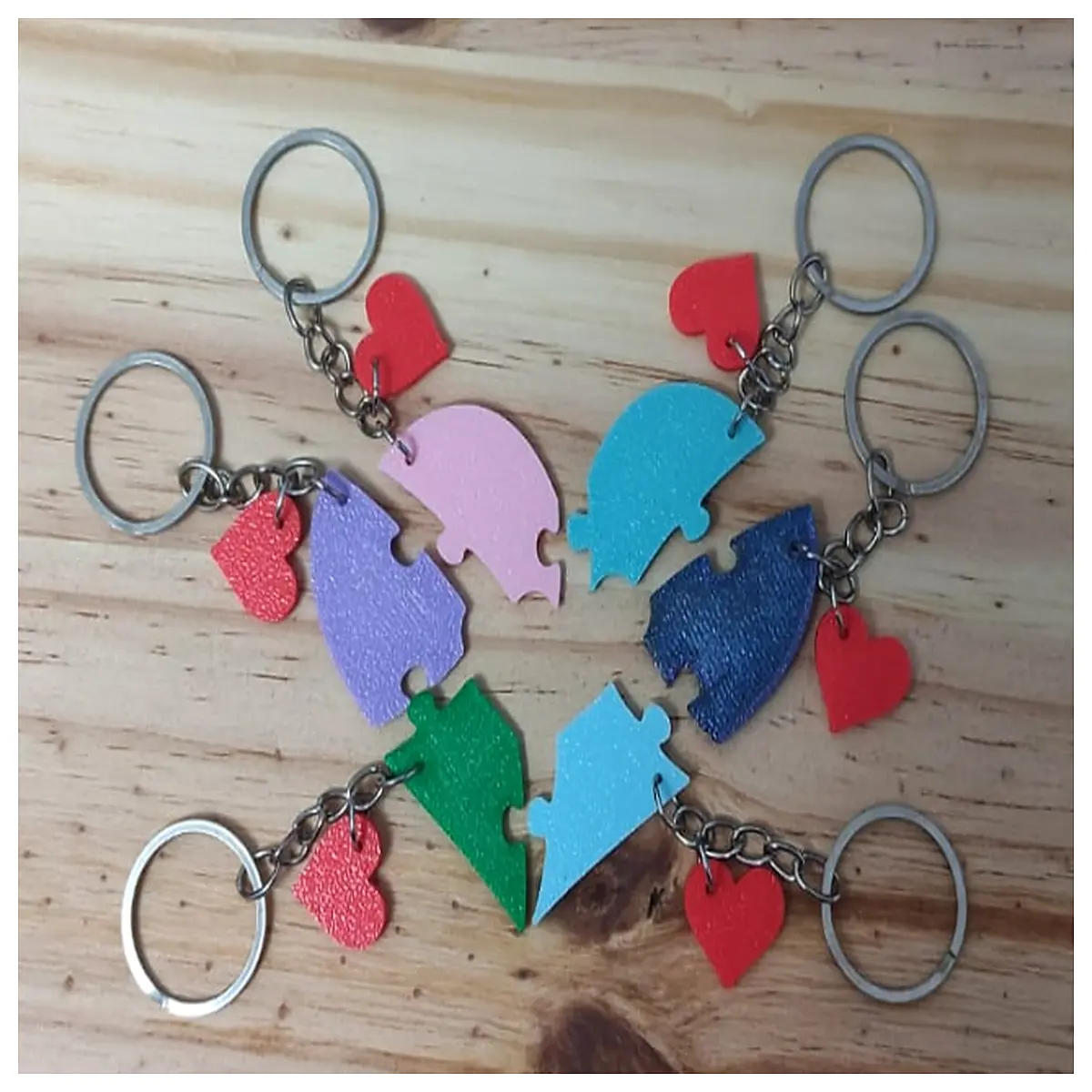 Shaped Keychain Charm Romantic Gift Keychain Accessories Emotional Decoration