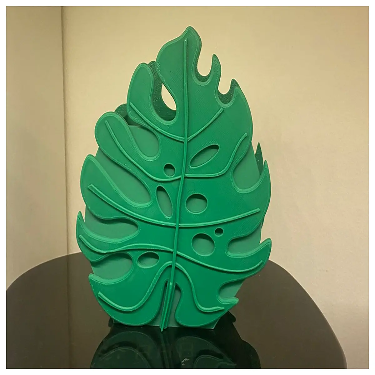 monstera leaf planter pot modern minimalist printed vase home decor office desk plant holder