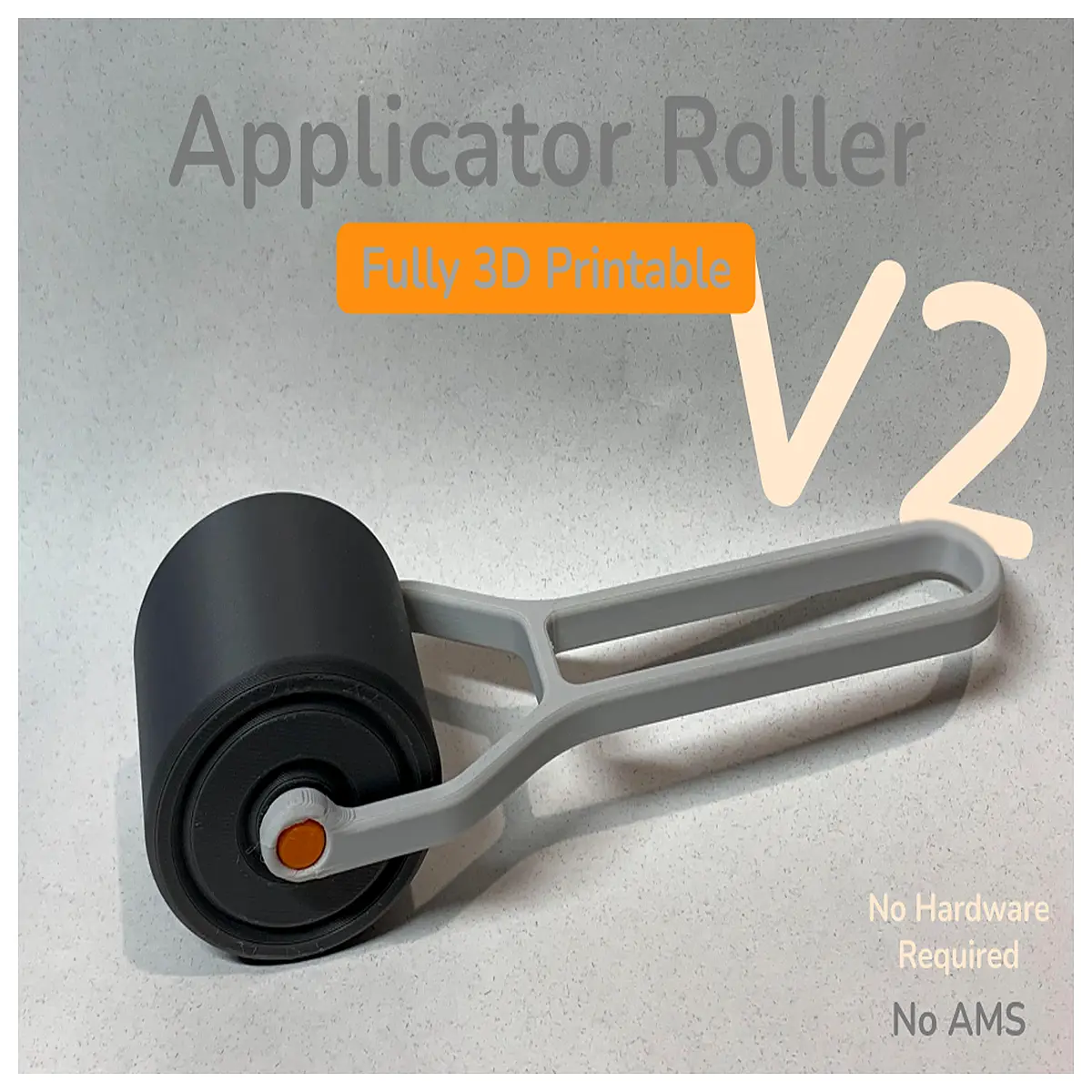 3D Printed Coating Roller V2 Model Ink Roller Adhesive Roller Model Making Accessories Roller Parts