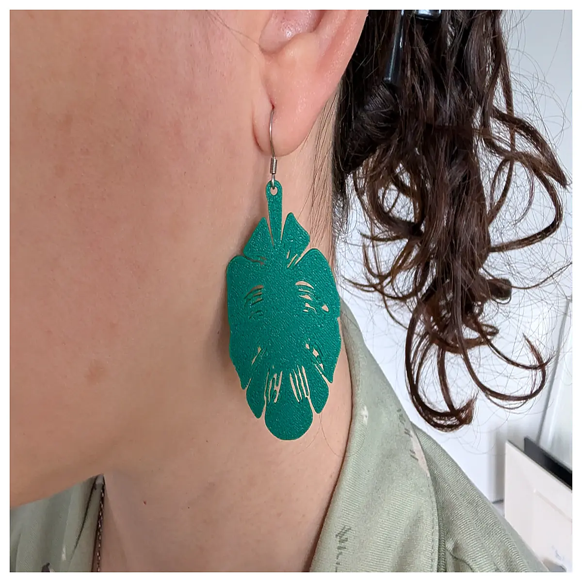 Large Leaf Earrings Nature Leaf Studs Botanical Earrings Leaf Drop Earrings Forest Inspired Jewelry Her Leaf Earrings