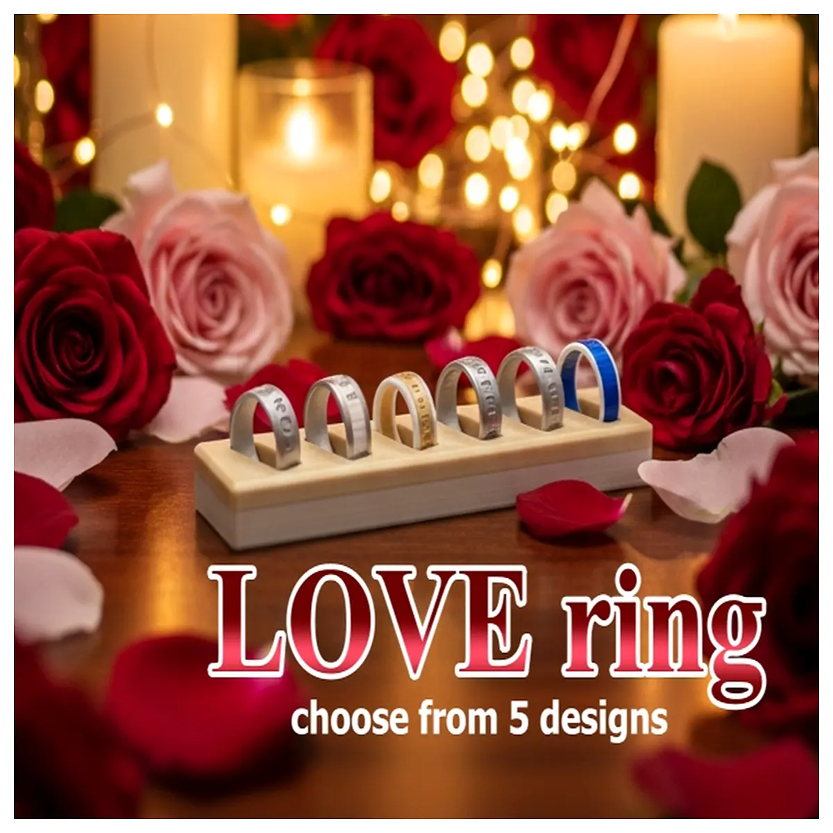 Couple Rings Simple Design Promise Romantic Jewelry 5 Different Styles Available