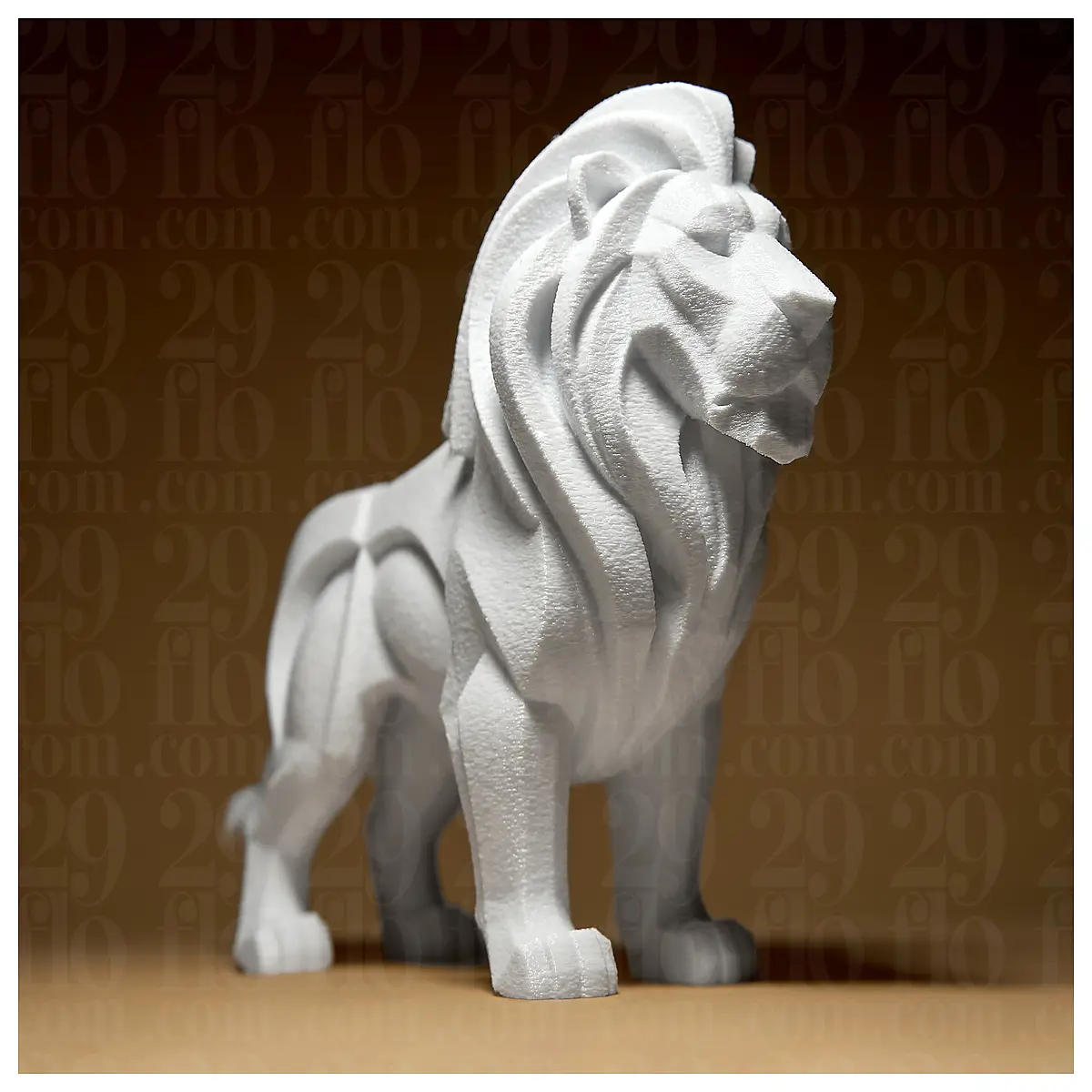 modern geometric lion statue abstract metal sculpture home decor office desk ornament