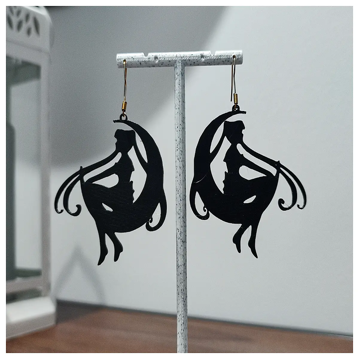 Moon Princess Earrings Girls Gift Silver Sparkle Sweetteen Jewelry Romantic Accessories