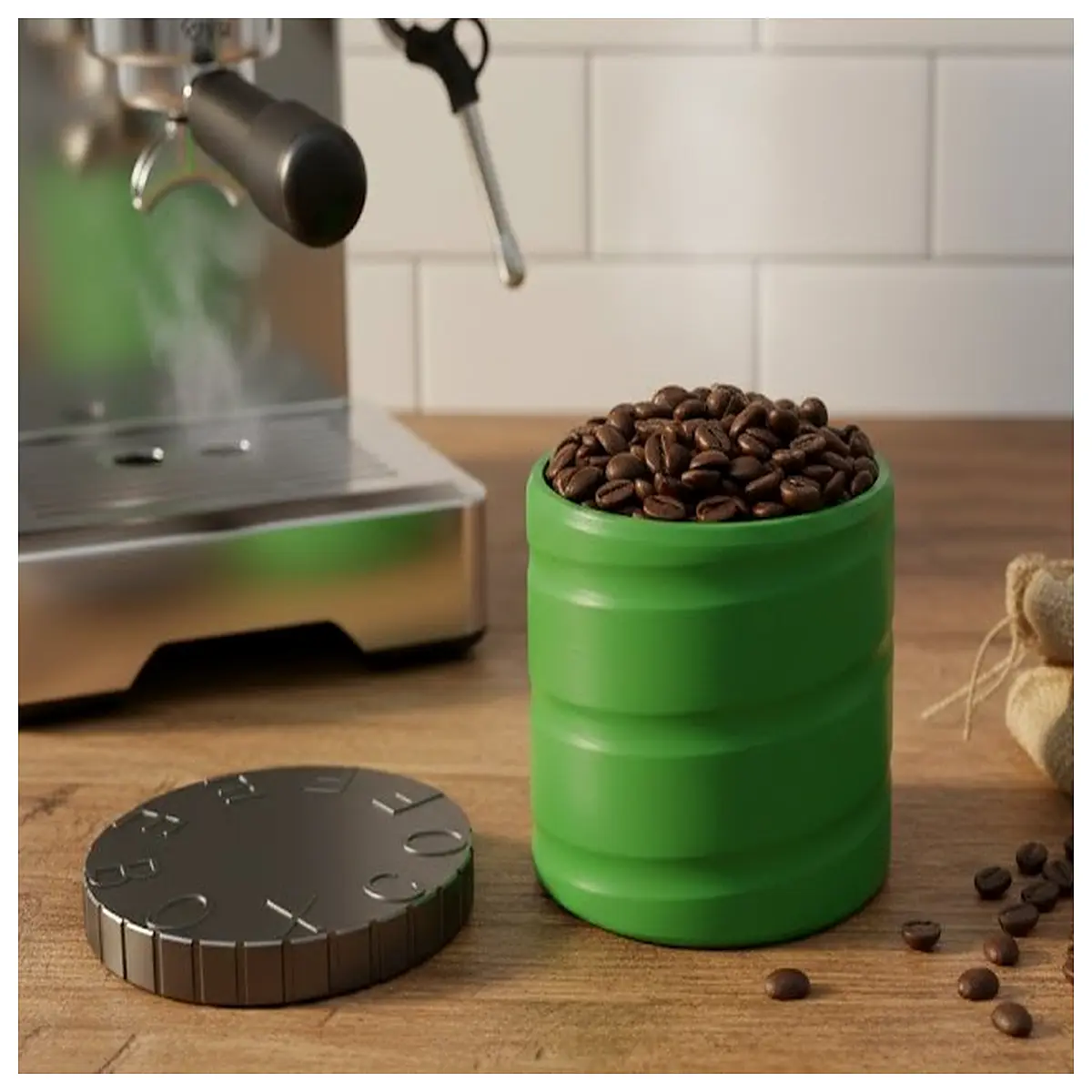 Industrial Style Coffee Box 250g PETG Coffee Can Coffee Bean Packaging Sealed Proof Coffee Box