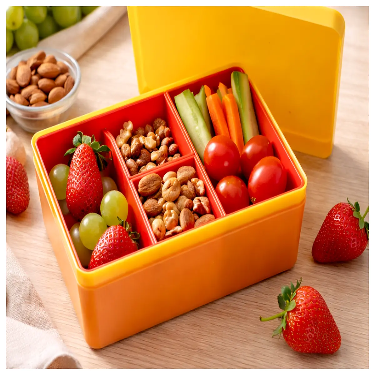 PETG Snack Boxes Double Layer Triple Layer Food Storage Containers Durable Sealed Boxes Snack Packaging