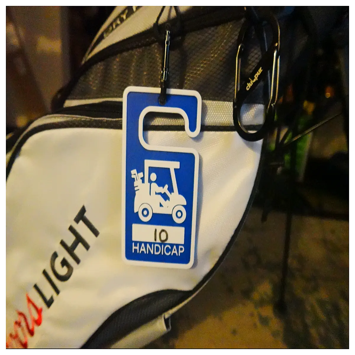 bag handicap tag personalized name card custom embroidered patch for golfers