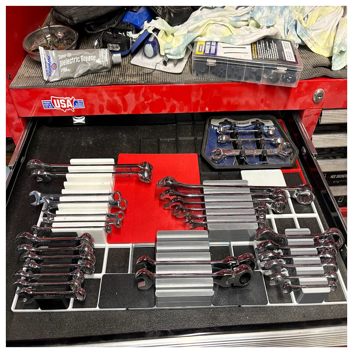 gridfinity modular organizer for wrenches magnetic parts bin system toolbox drawer inserts garage storage