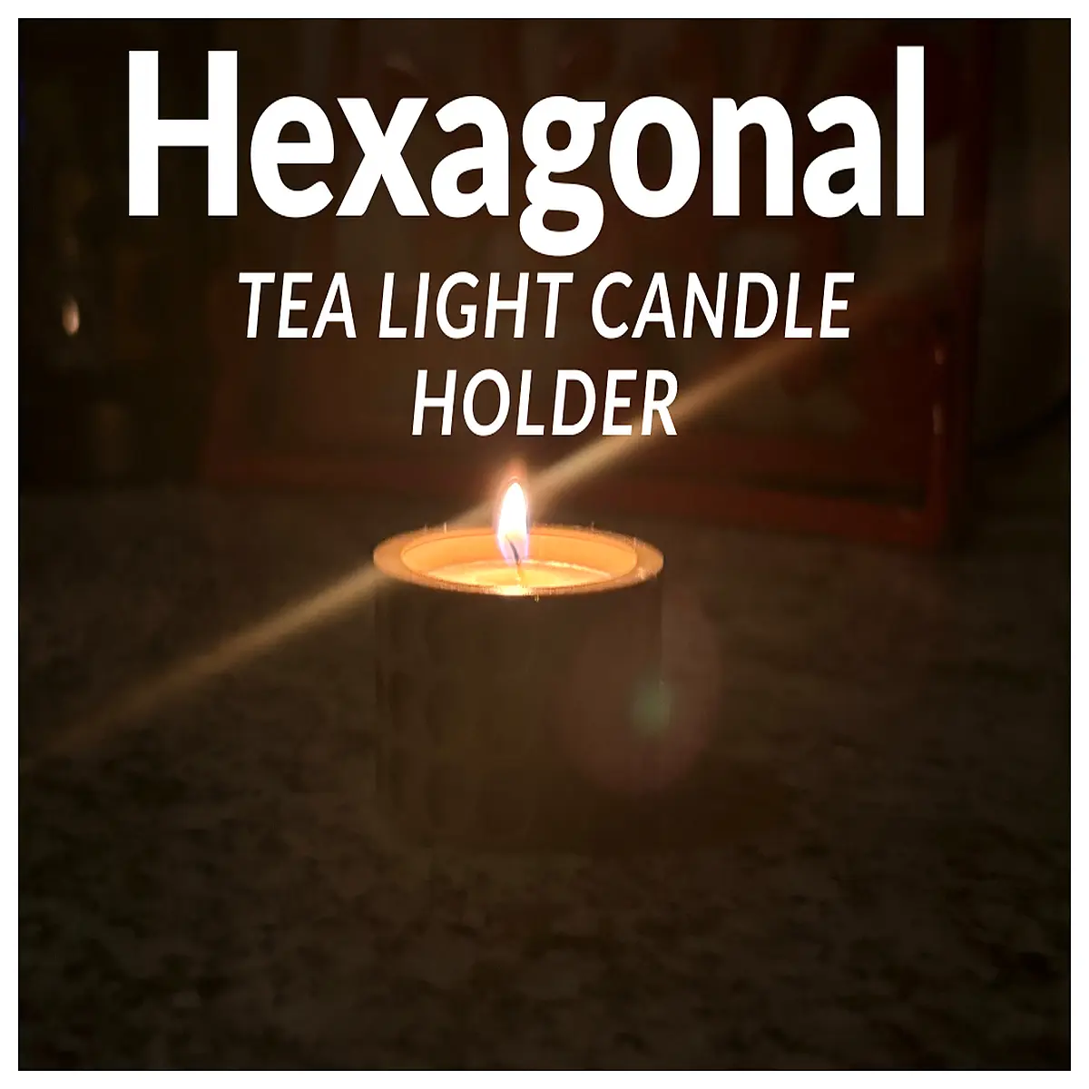 Hexagonal Tea Candle Holder Desktop Decoration Creative Ornament Gift Candle Stand Long Burn Tea Accessories