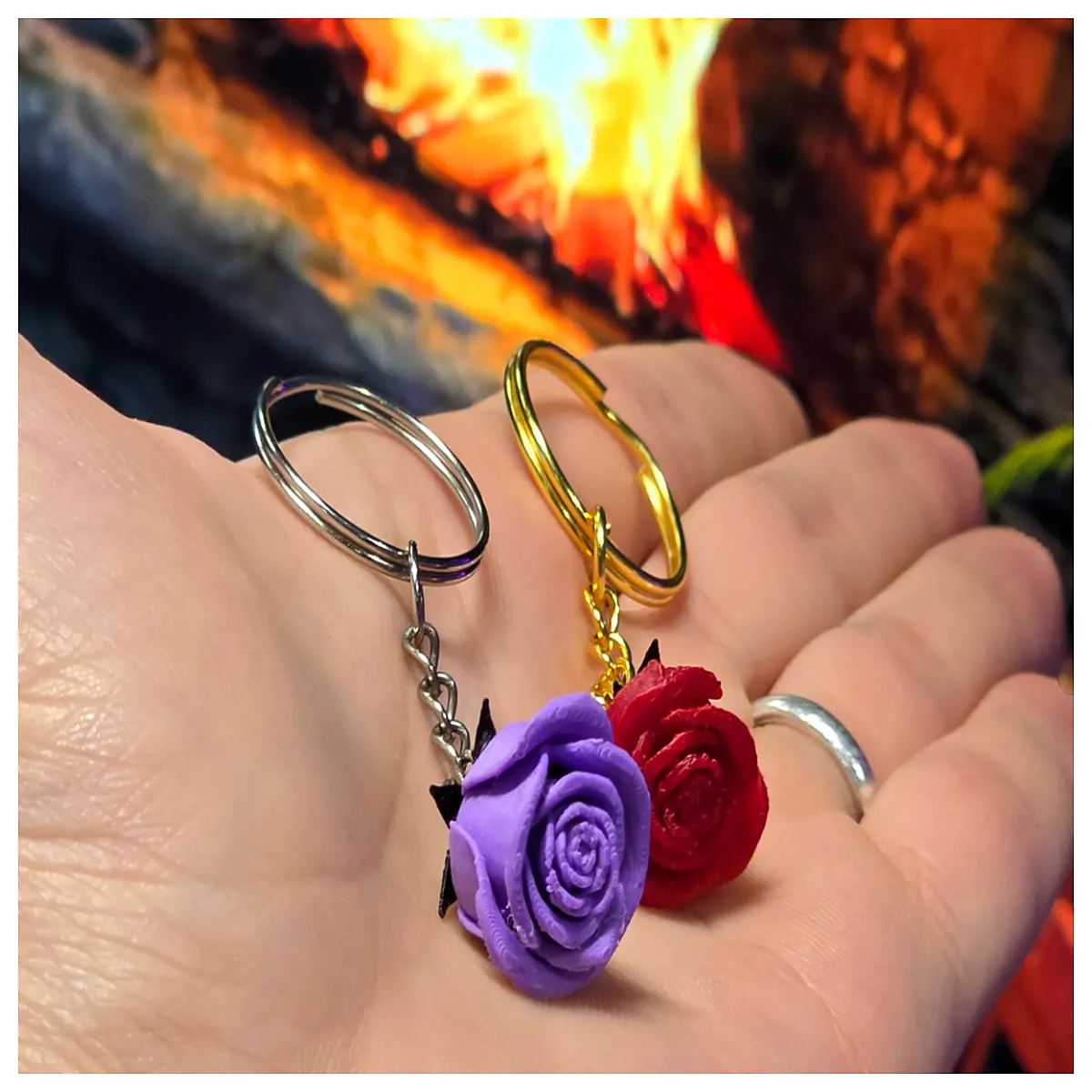 Rose Shaped Keychain Romantic Girlfriend Friend Women s Decorative Keychain Keyring Accessory Rose Flower Decoration