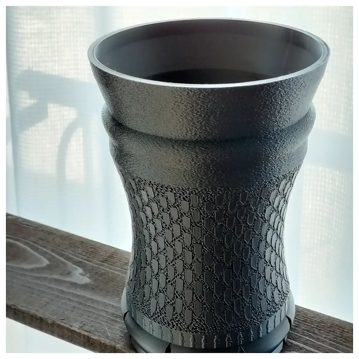 modern geometric vase for dried flowers texture ceramic home decor succulent planter with grid pattern interior accent piece
