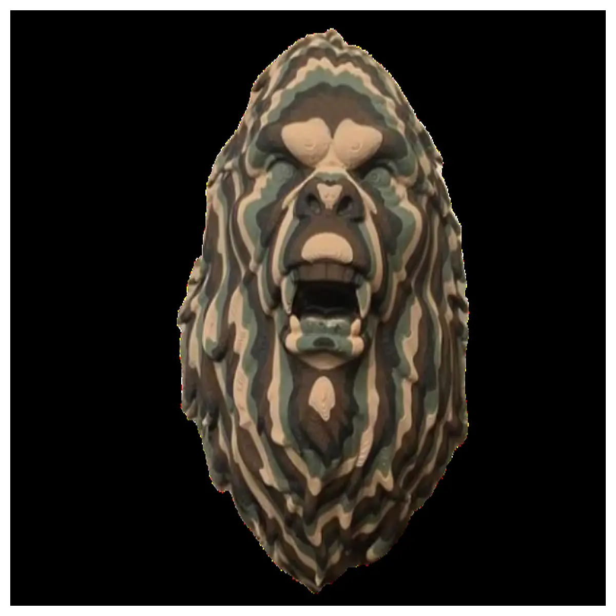 camo relief cryptid snowman plush toy for camping decor
