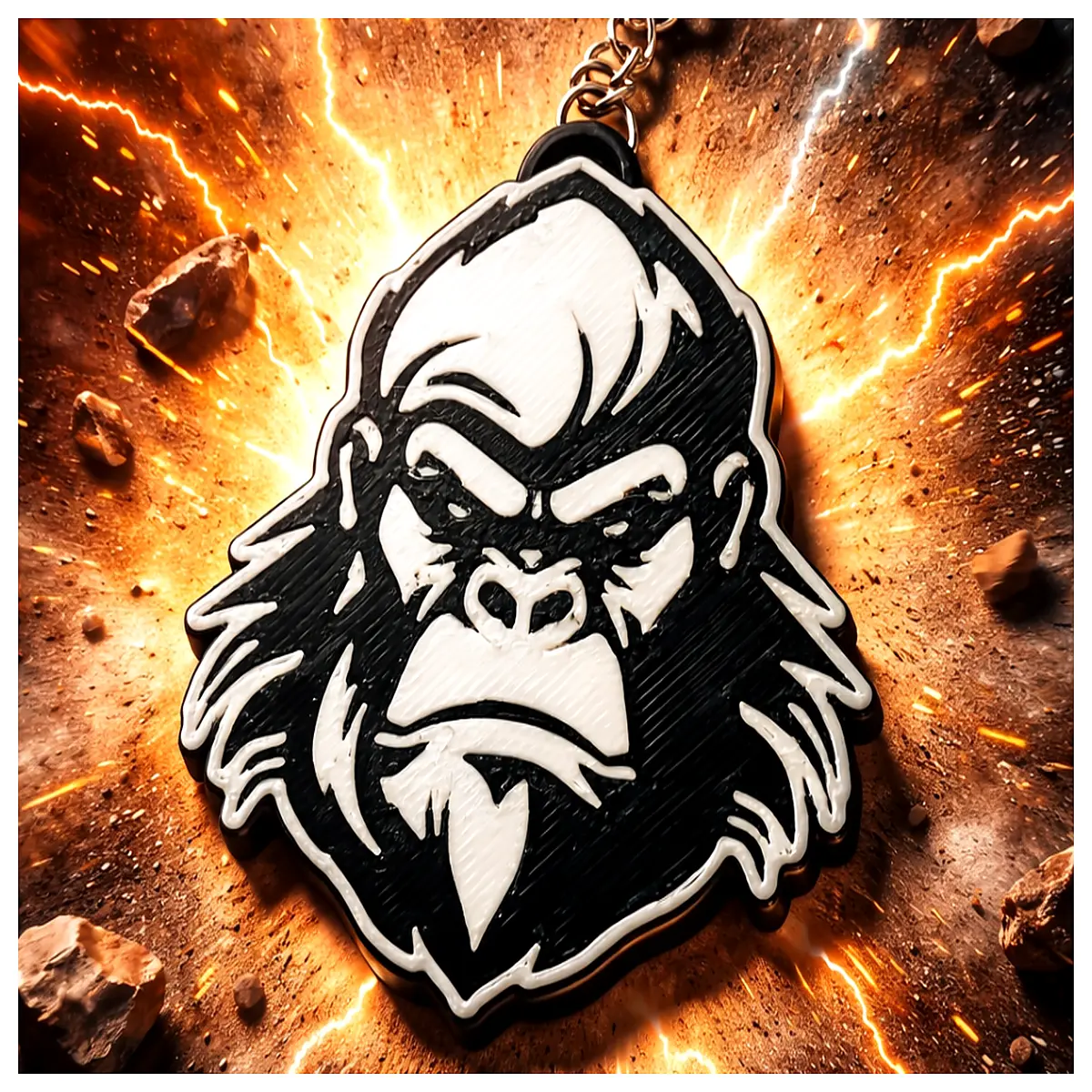 Gorilla Keychain Fun Animal Charm Creative Gift Phone Accessory Pet Decoration Cute Memorial Keepsake