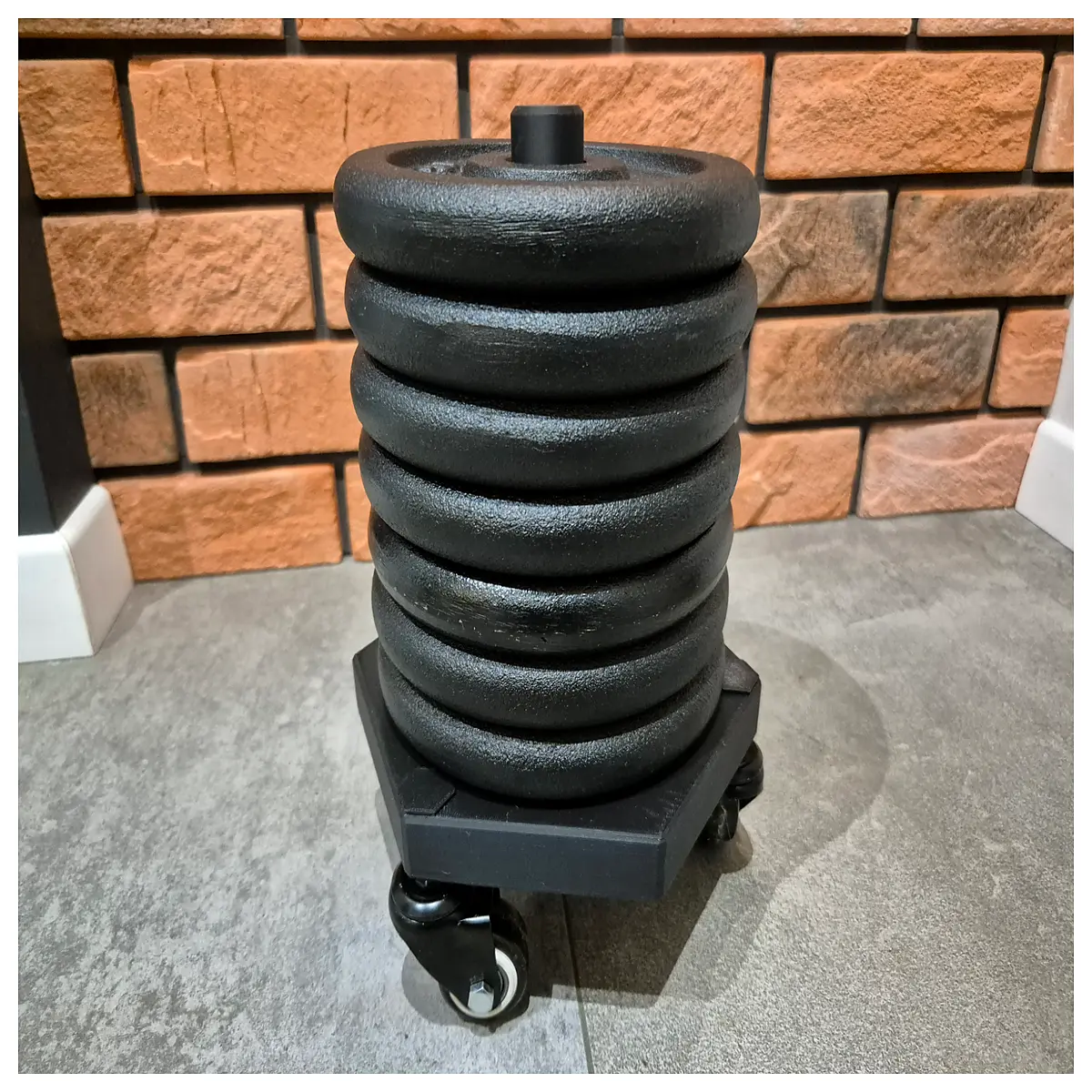 Wheeled Dumbbell Rack Fitness Equipment Accessory Training Support Multi Function Rotating Dumbbell Stand Gym Equipment