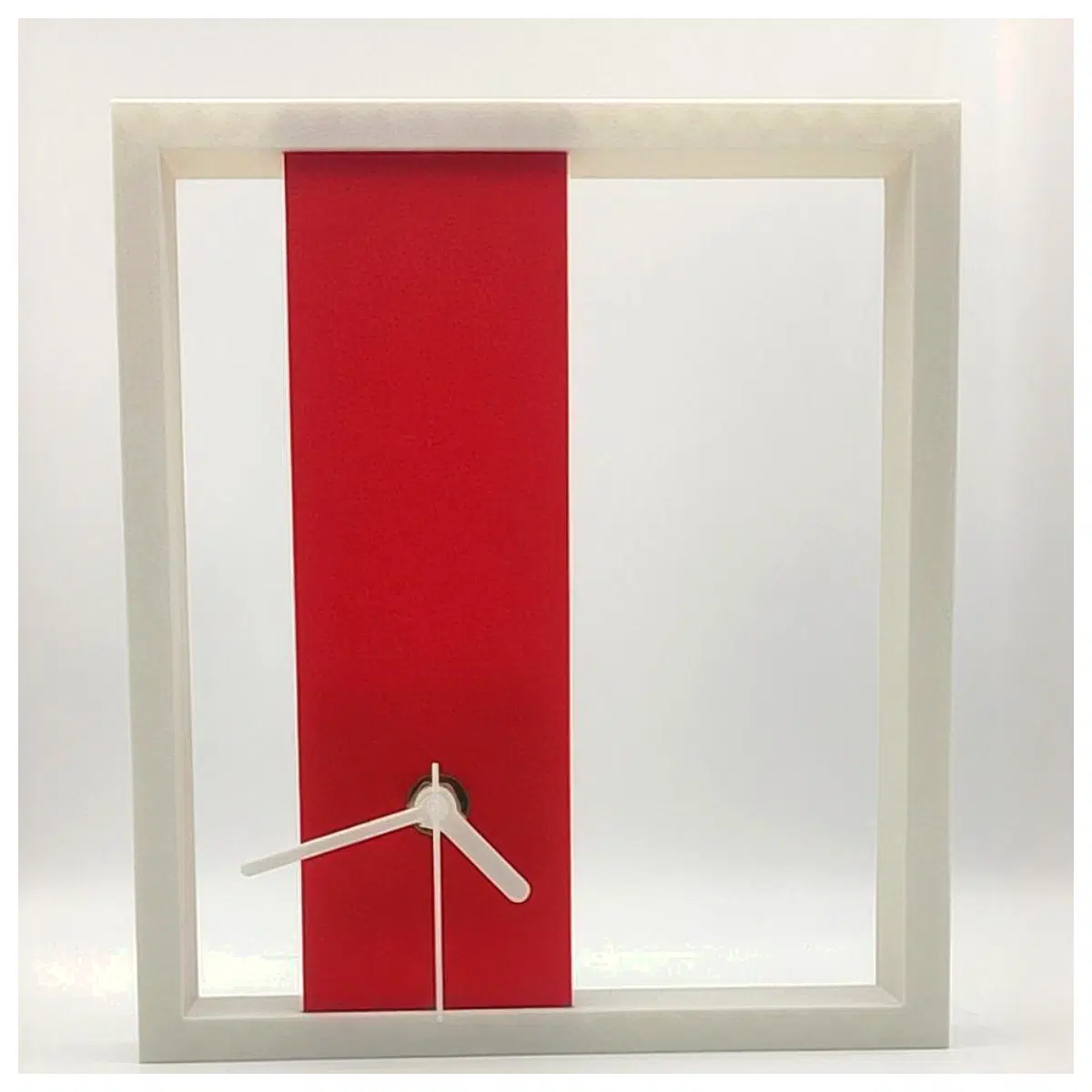 Minimalist Red White Clock Modern Wall Clock Decor Wall Hanging Clock Accessories