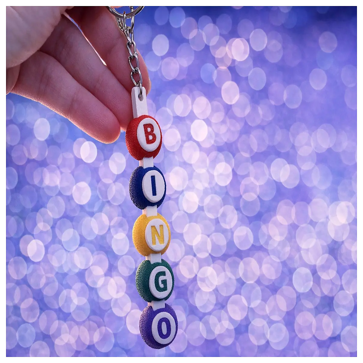 Lucky Bingo Keychain Fun Charms Phone Bag Decoration New Year Gift Good Luck Accessories