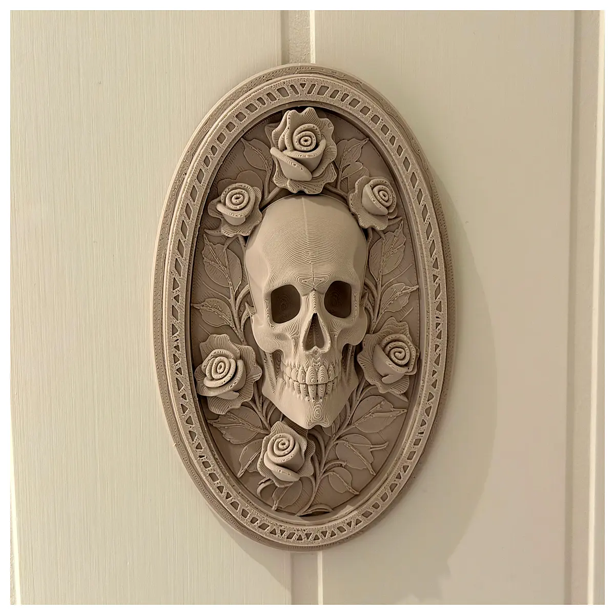 gothic rose skull wall art canvas print black metal decor for bedroom living room dark academia aesthetic