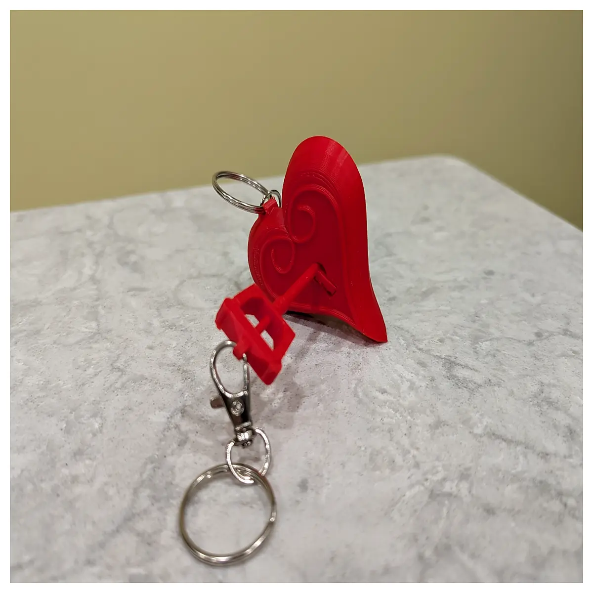 Valentine s Day Gift Charm Keychain Anniversary Present for Girlfriend Romantic Surprise