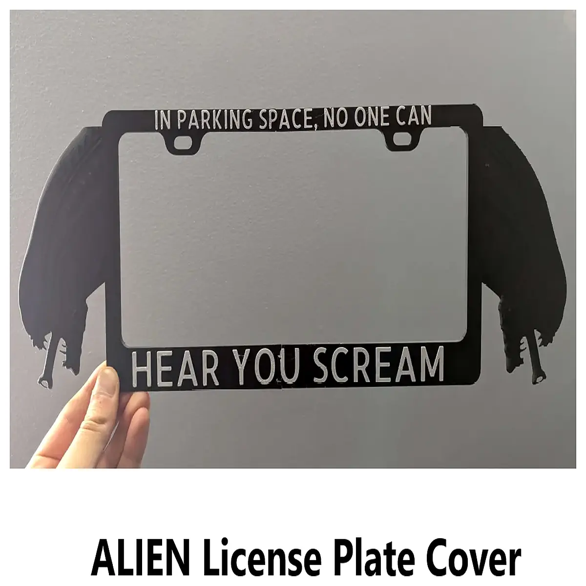 Alien License Plate Cover Car Front Bumper Protector Vehicle Accessory License Shield Decorative Cover