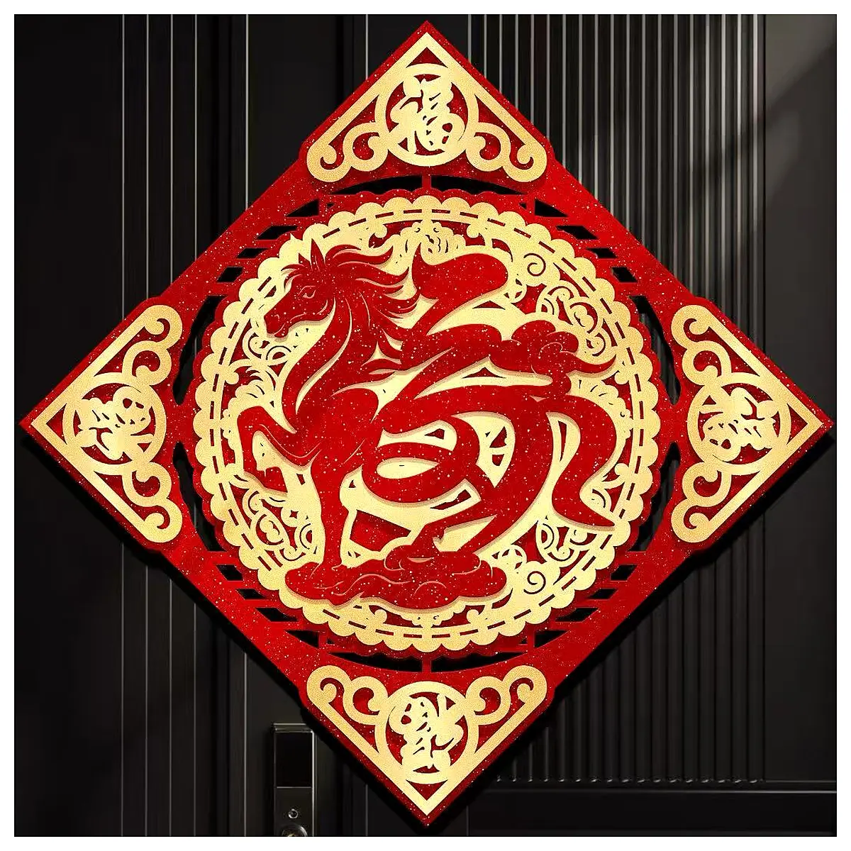 2026 year of the horse lucky statue for home office desk gold plated horse figurine feng shui wealth prosperity gift
