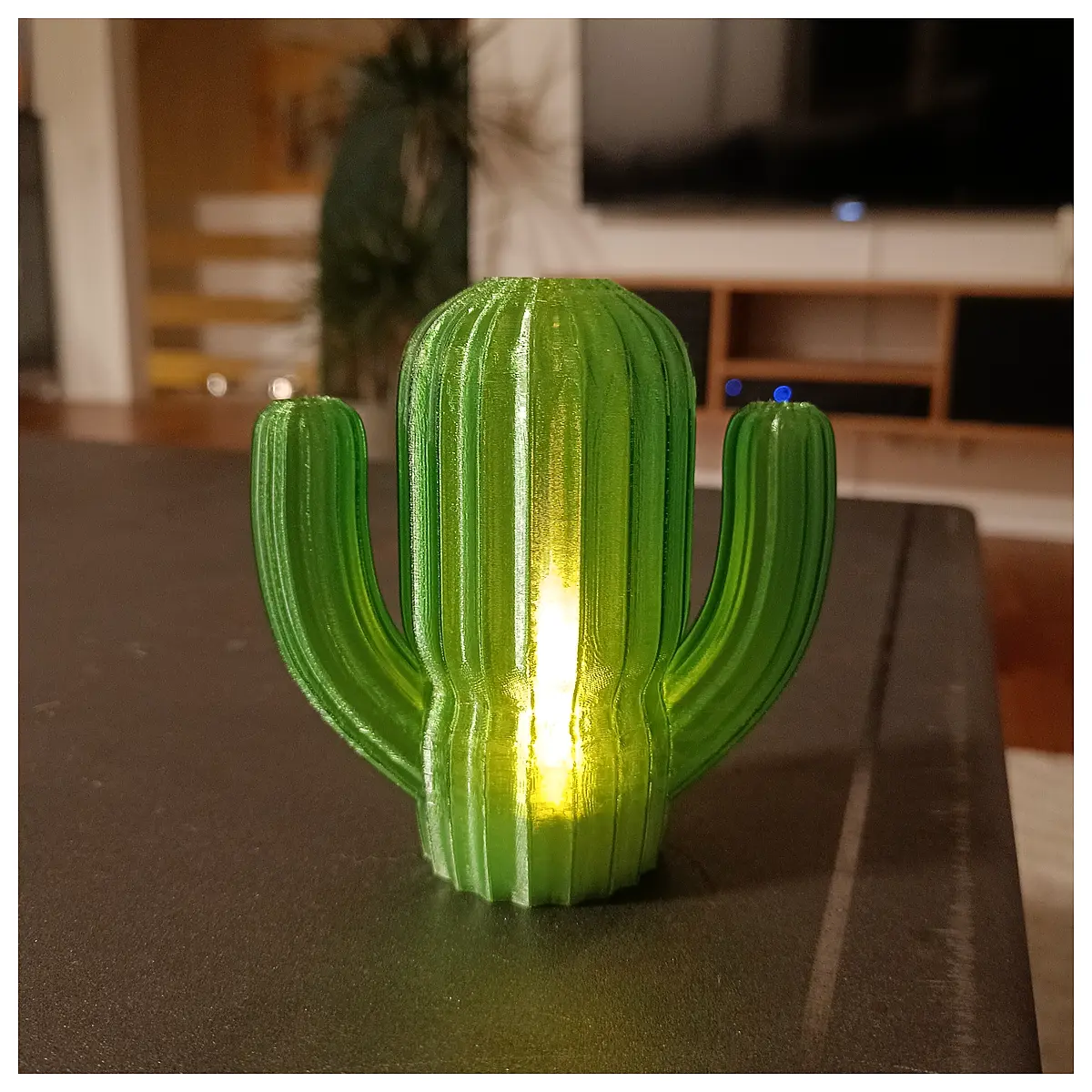 cactus tea holder candle modern home decor accent table centerpiece