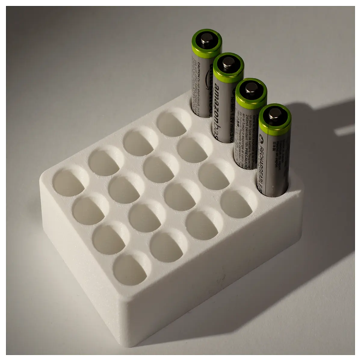 AA Battery Organizer Box 4 Compartment 5 Compartment Battery Case Storage Box Batteries Easy Storage