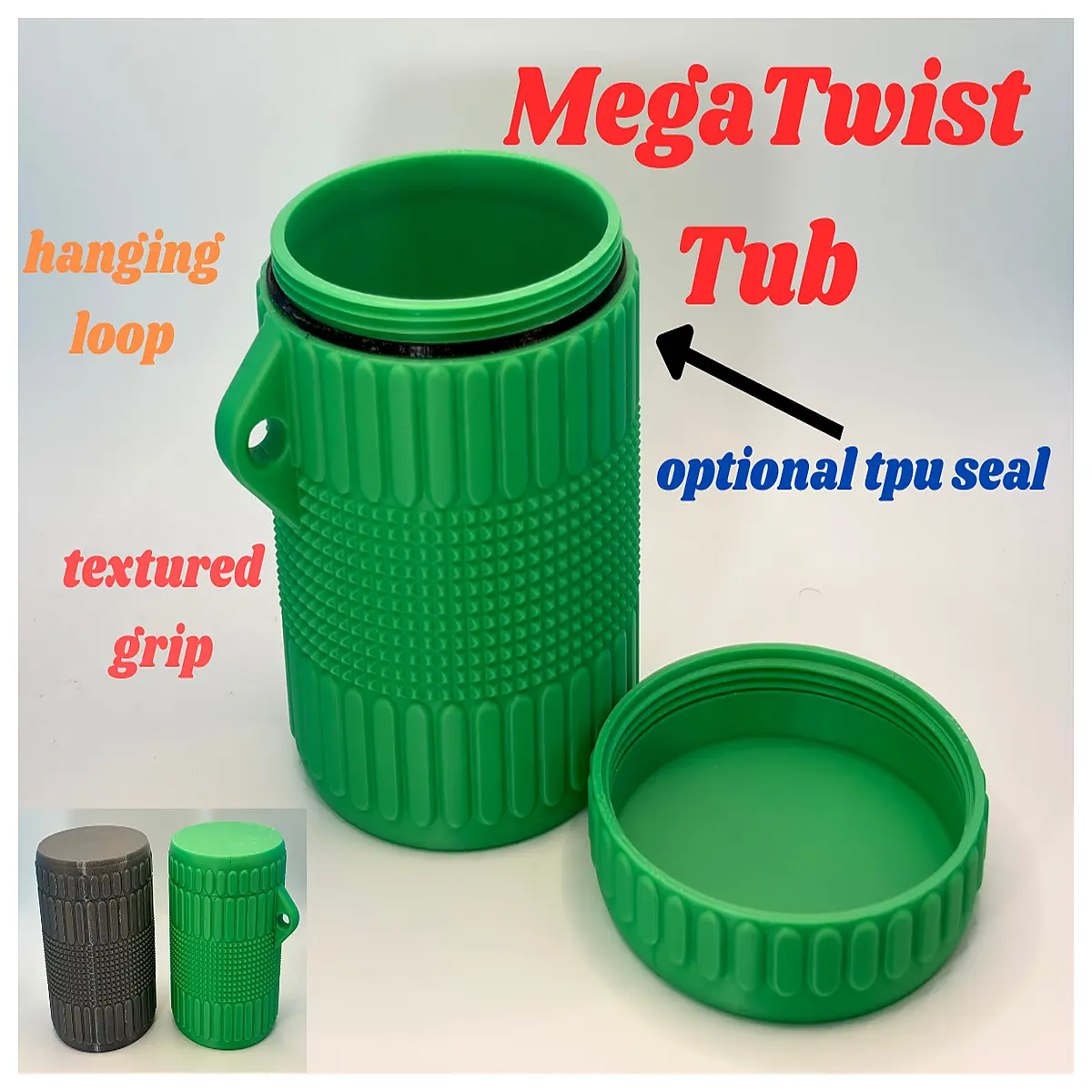 megatwist tube container leak proof storage for snacks cosmetics travel toiletries waterproof sealable canister