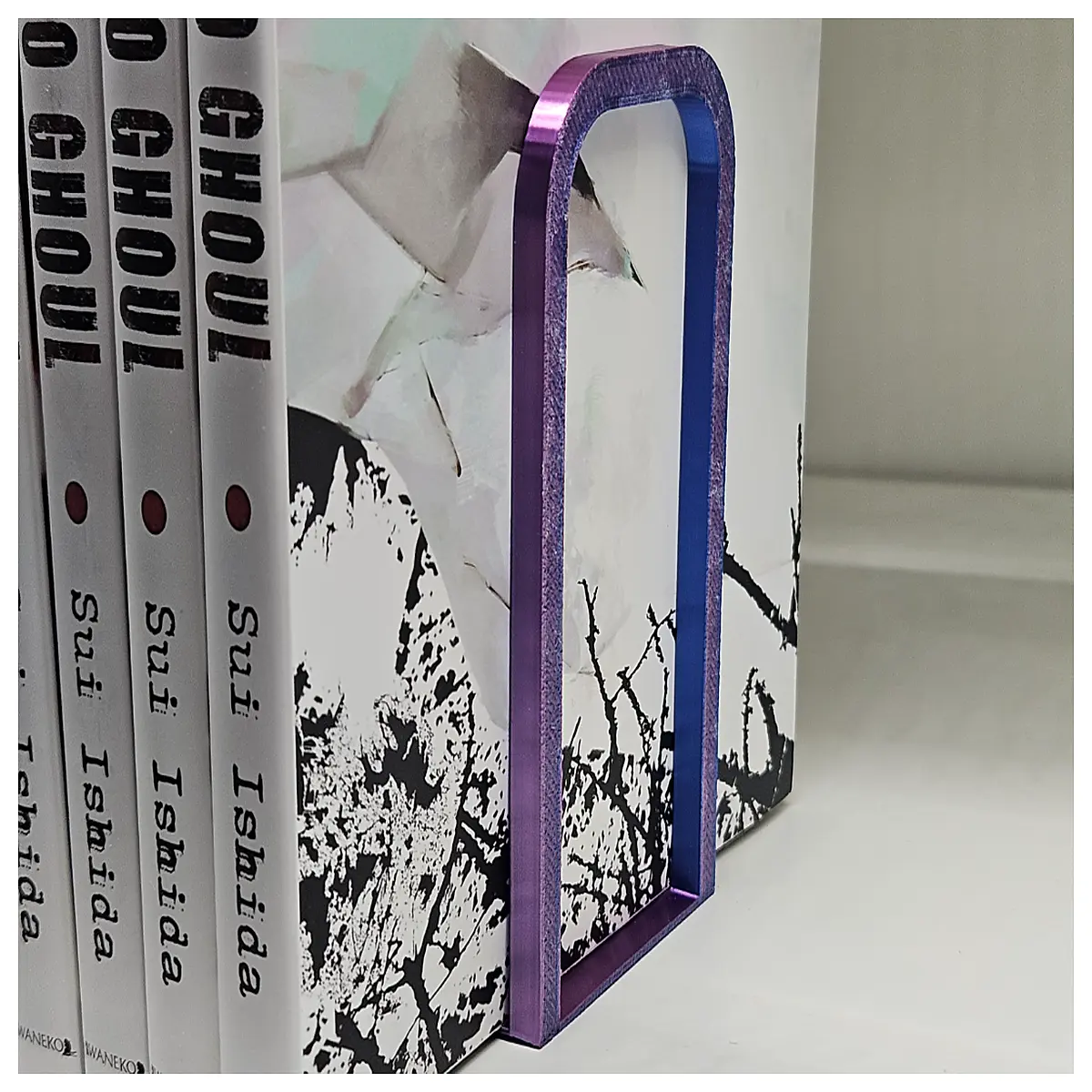 duty metal bookends for shelves modern geometric desk organizers anti slip rubber feet book holders large capacity book ends for home office decor
