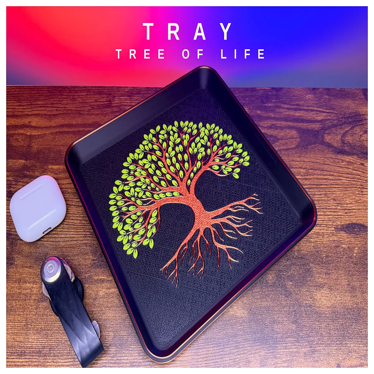 Life Tree Desktop Tray Modern Home Organizer Creative Storage Box Multi Functional Basket Desk Decoration Kitchen Storage
