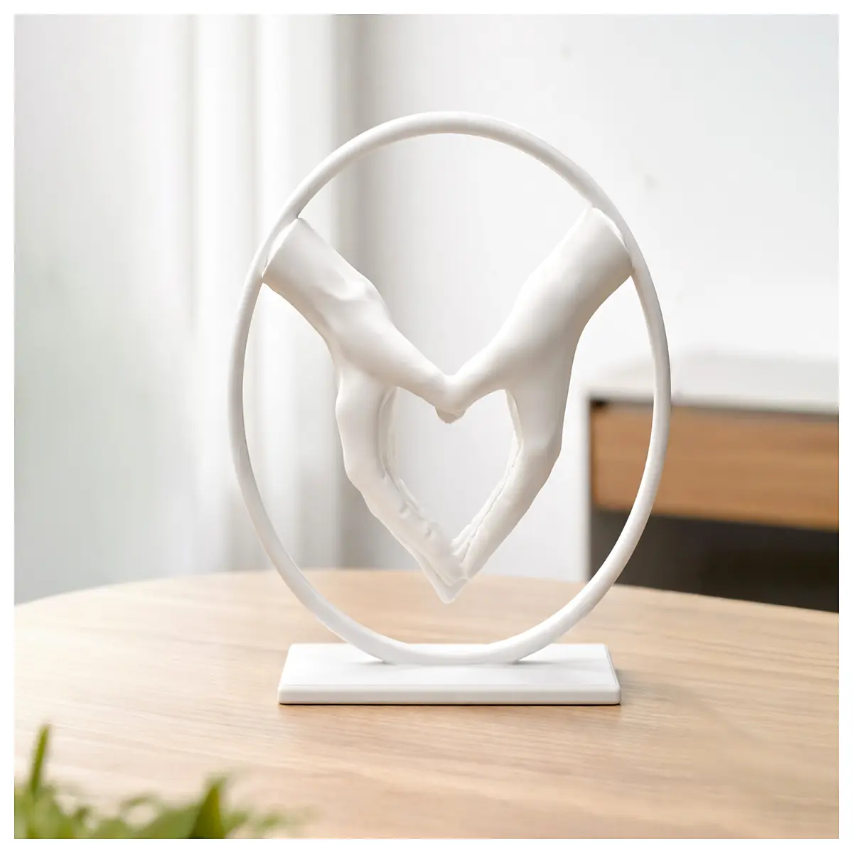 Hands Sculpture Modern Love Symbol Sculptural Decor Art Piece Romance Home Decoration Emotional Expression