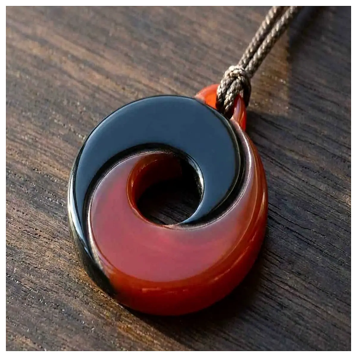 Laishi Taiji Pendant Black Charm Religious Decor Home Protection Energy Amulet Spiritual Jewelry