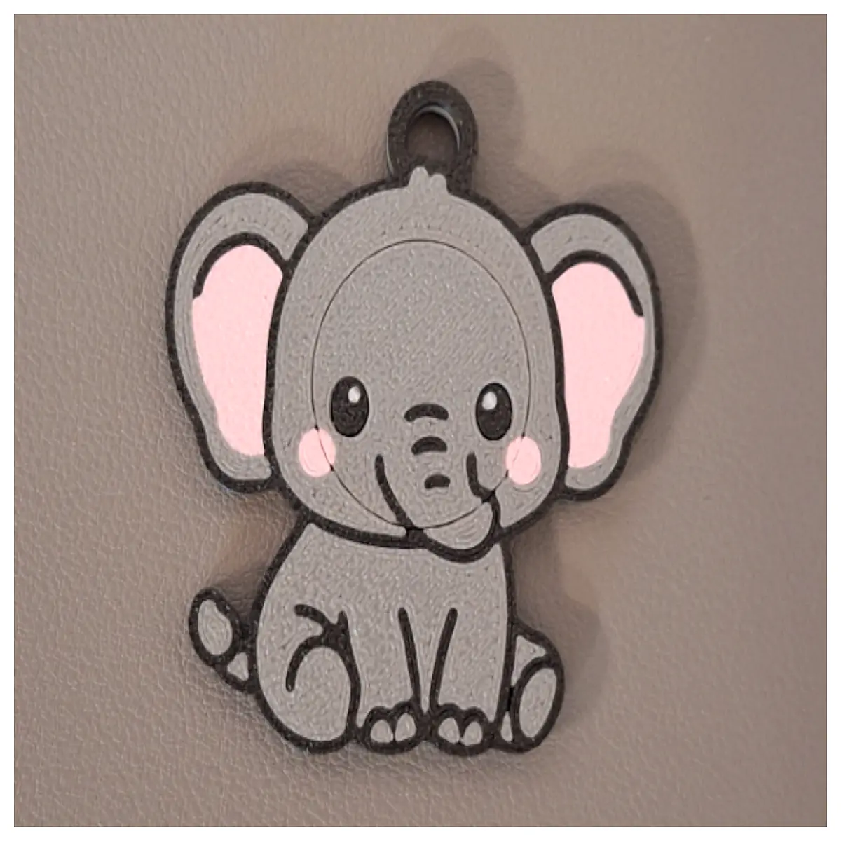 cute elephant keychain for car keys durable metal luggage tag funny animal coin purse kids cartoon character bag charm