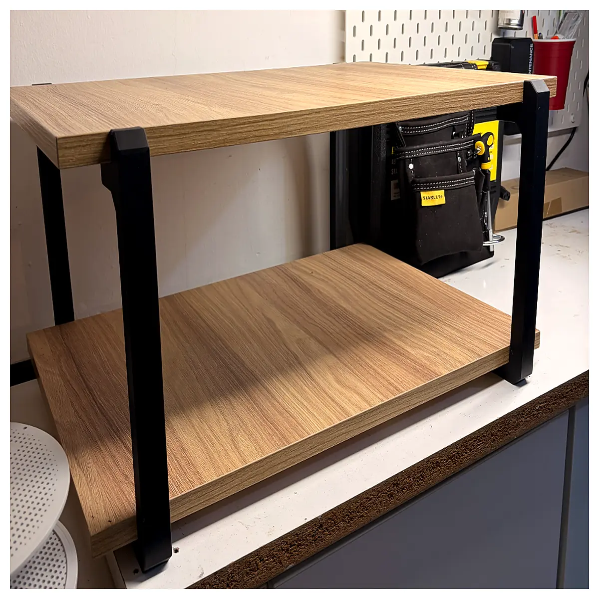 duty workbench with storage cabinets for garage workshop woodworking bench sturdy steel frame tool organizer table