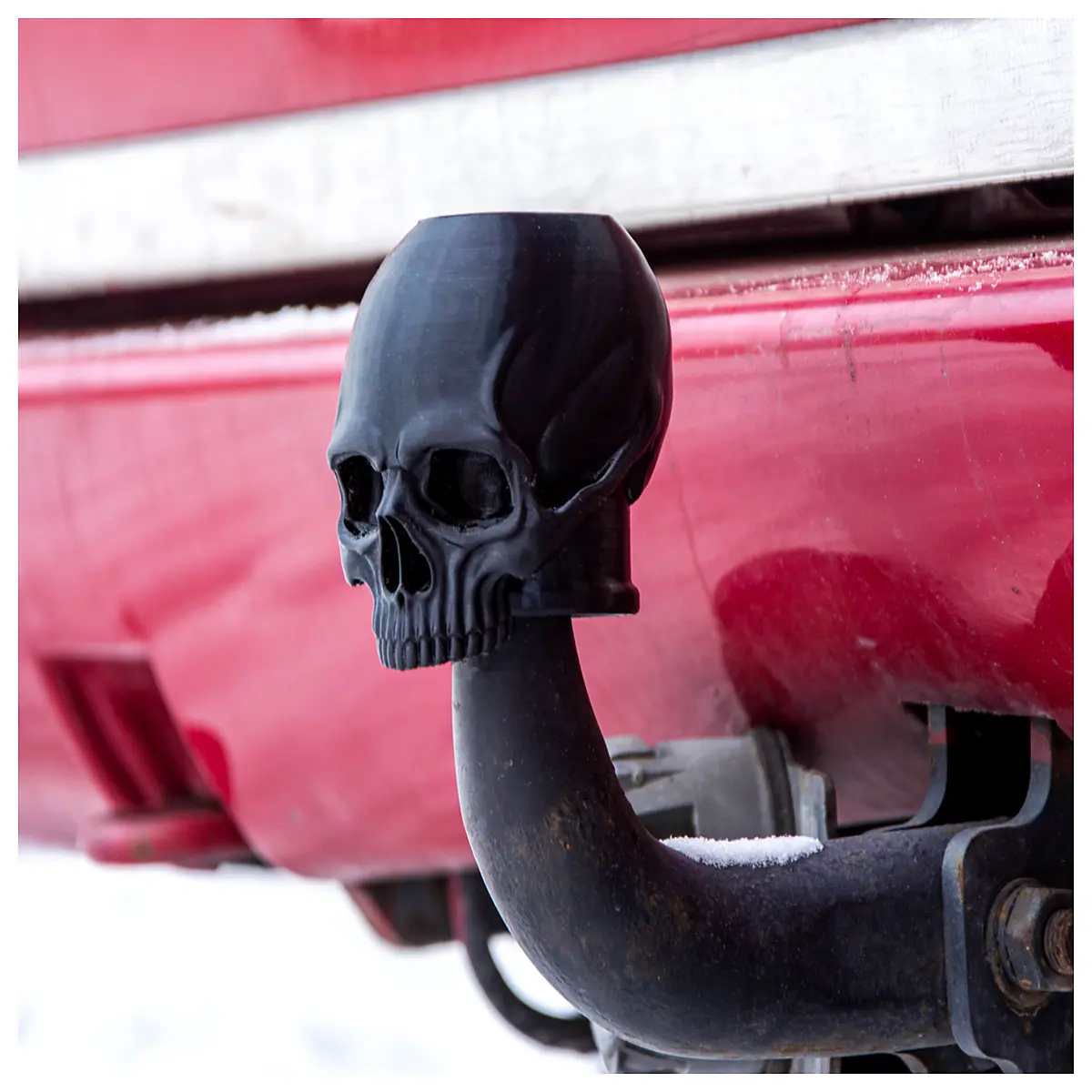 skull hitch cover for truck trailer ball mount receiver guard anti theft protection