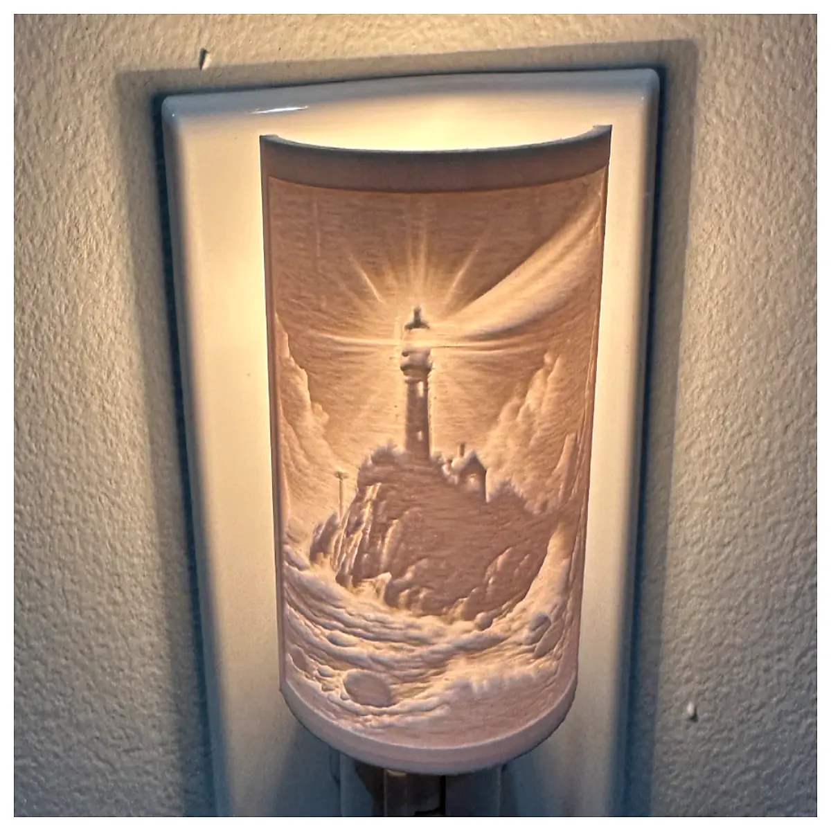 cute lighthouse night for baby nursery desk with warm glow waterproof bathroom decor kids room aesthetic lighting