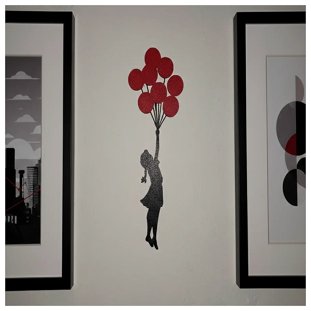 street art print girl with balloon banksy style graffiti wall decor nursery poster ironic hope canvas
