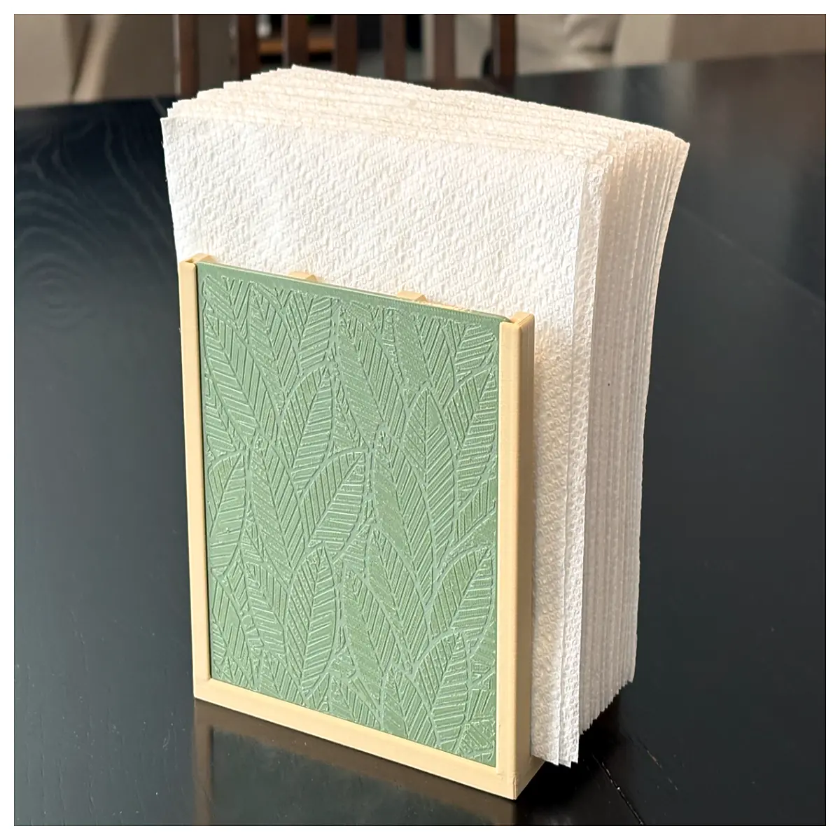 embossed leaf napkin holder table decor metal napkin ring set