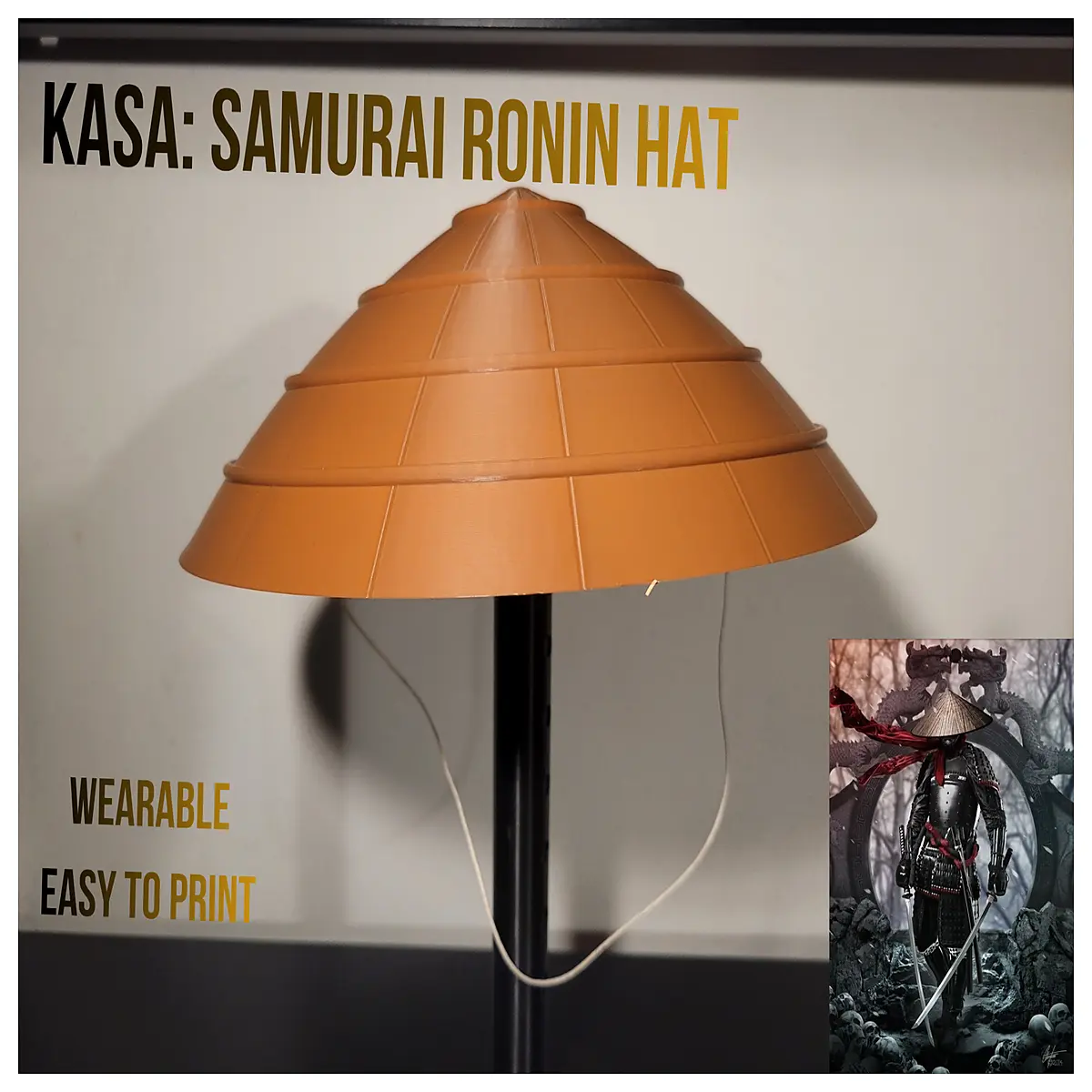 Samurai Hat Ninja Headwear Cosplay Costume Props Battle Armor Accessories Kasa
