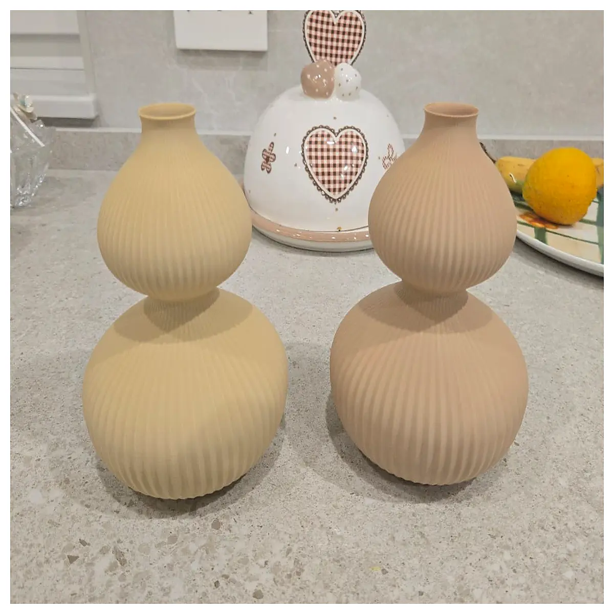 Wabi Sabi Vase Japanese Double Bottle Ceramic Flower Pot Zen Tea Decor Art Gift