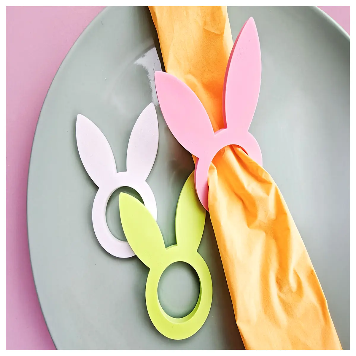 Easter Bunny Napkin Rings Easter Decoration Rabbit Ears Table Decor Easter Supplies Festive Ornament