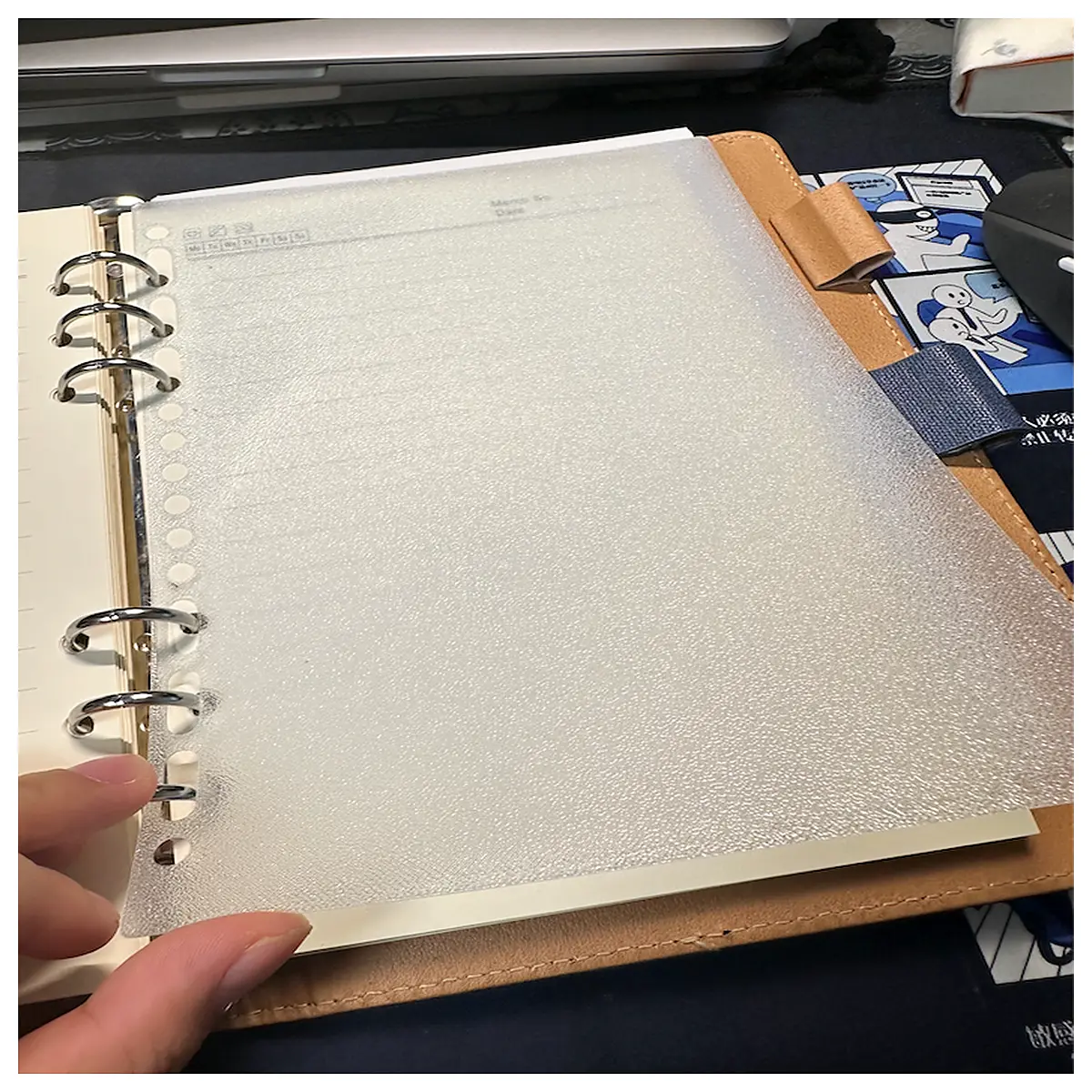 A5 Page Binder Cover 6 20 Hole Universal Document Protector Book Cover Office Book Sleeve Durable Multi Hole Fit