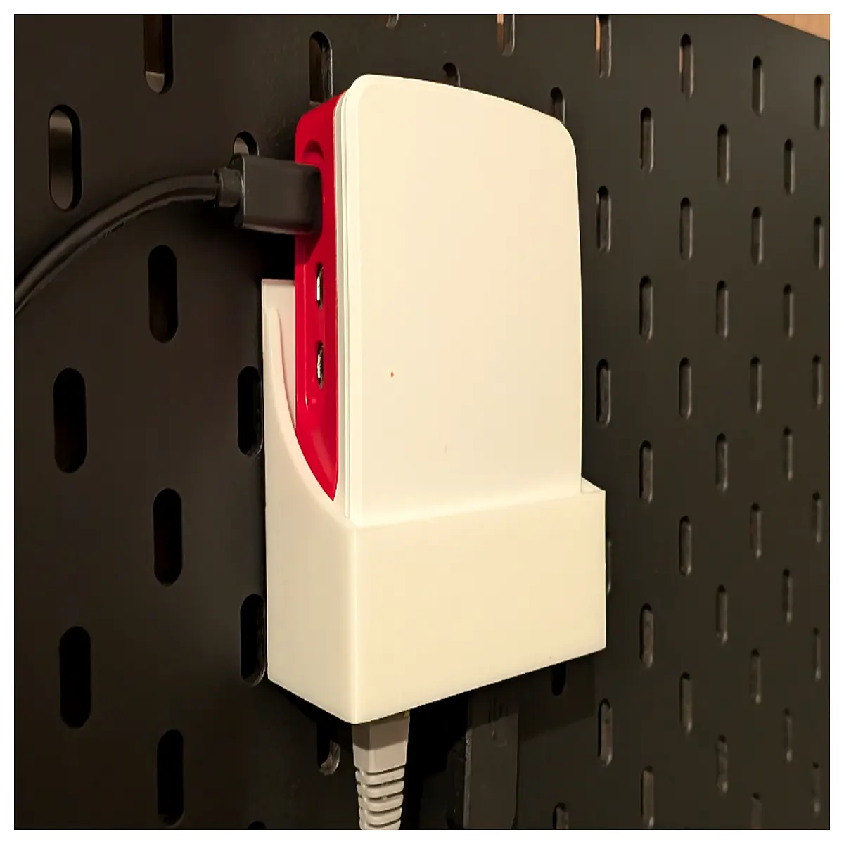 raspberry pi 5 mount for skadis pegboard wall organizer holder