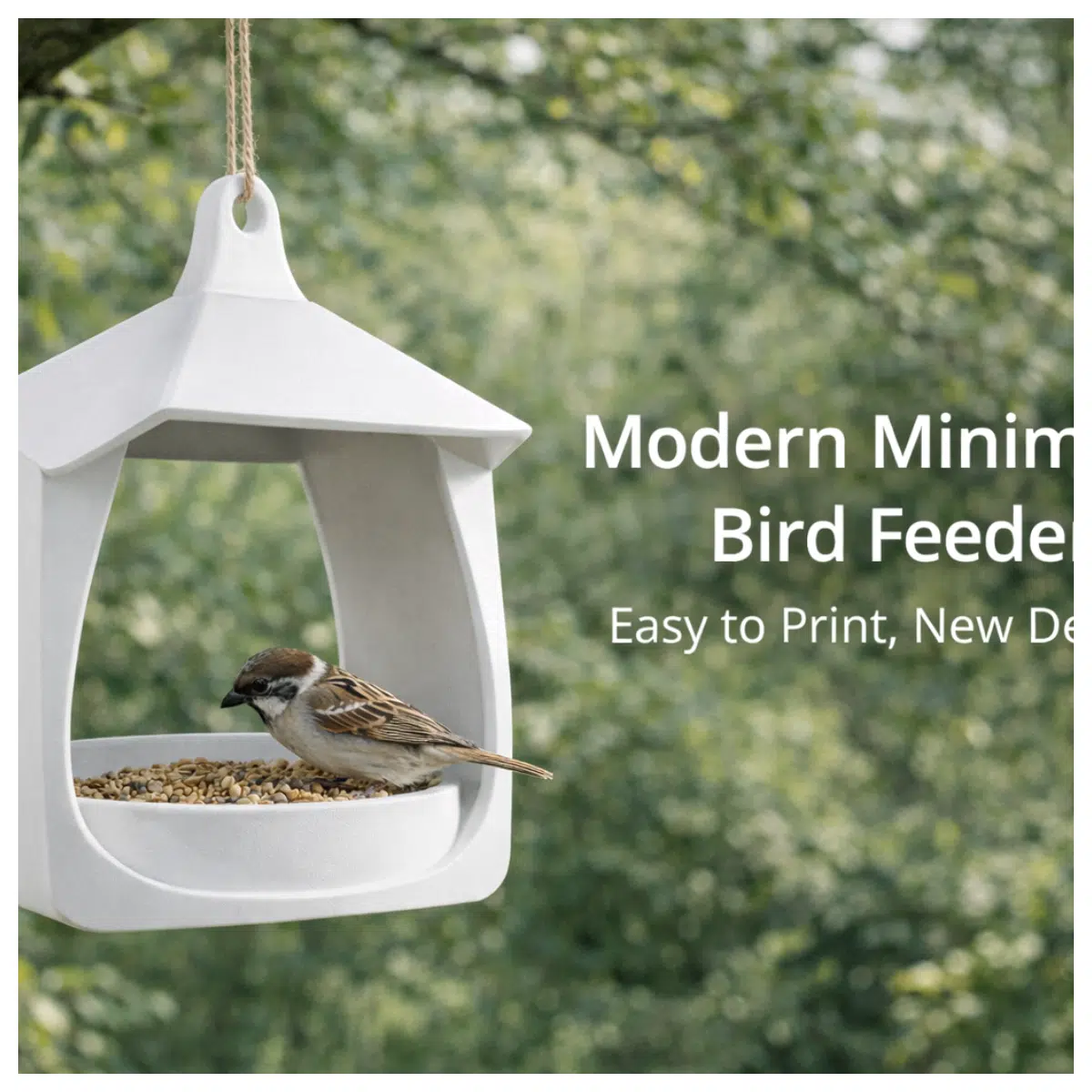 modern arched bird feeder outdoor hanging minimalist all in one design for backyard garden patio wild birds