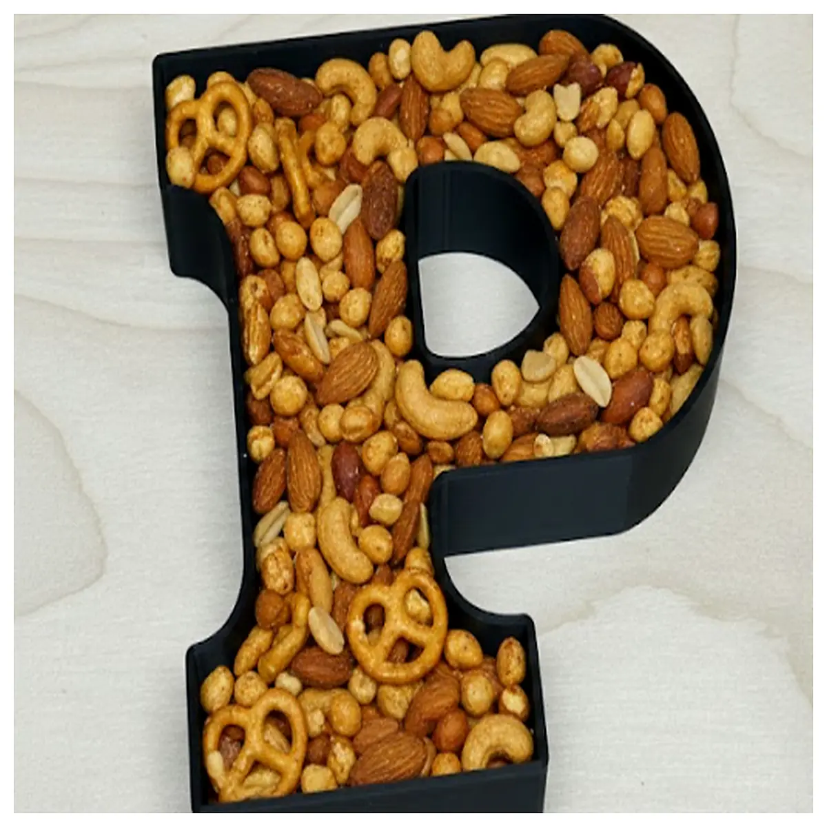 personalized initial letter p snack container for desk organization cute storage jar