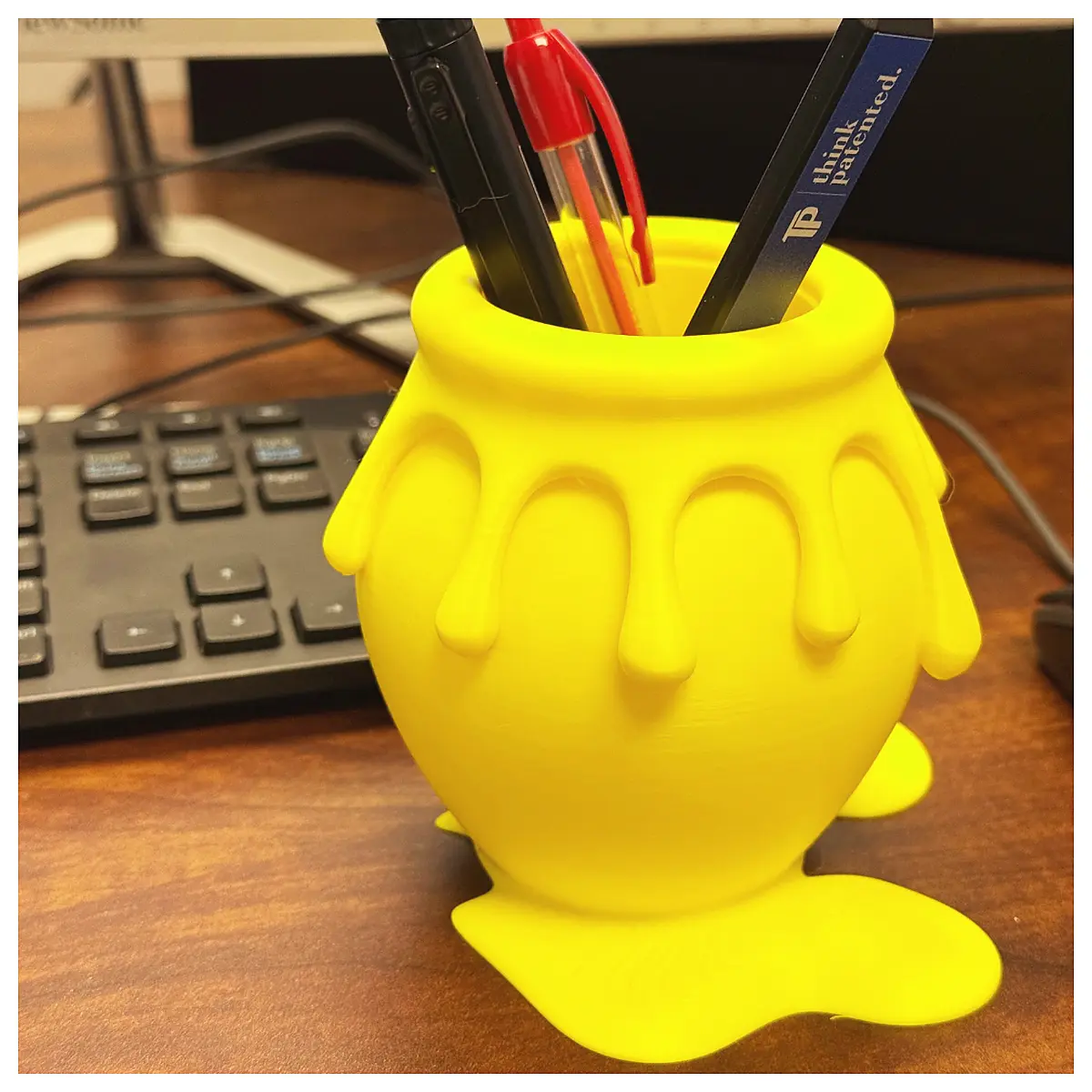cute honey jar desk organizer pen holder stationery storage box for office supplies